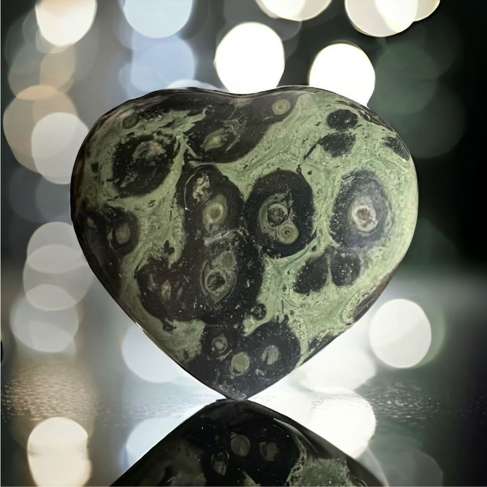Kambaba‎ Jasper Large Chunky Heart Carving